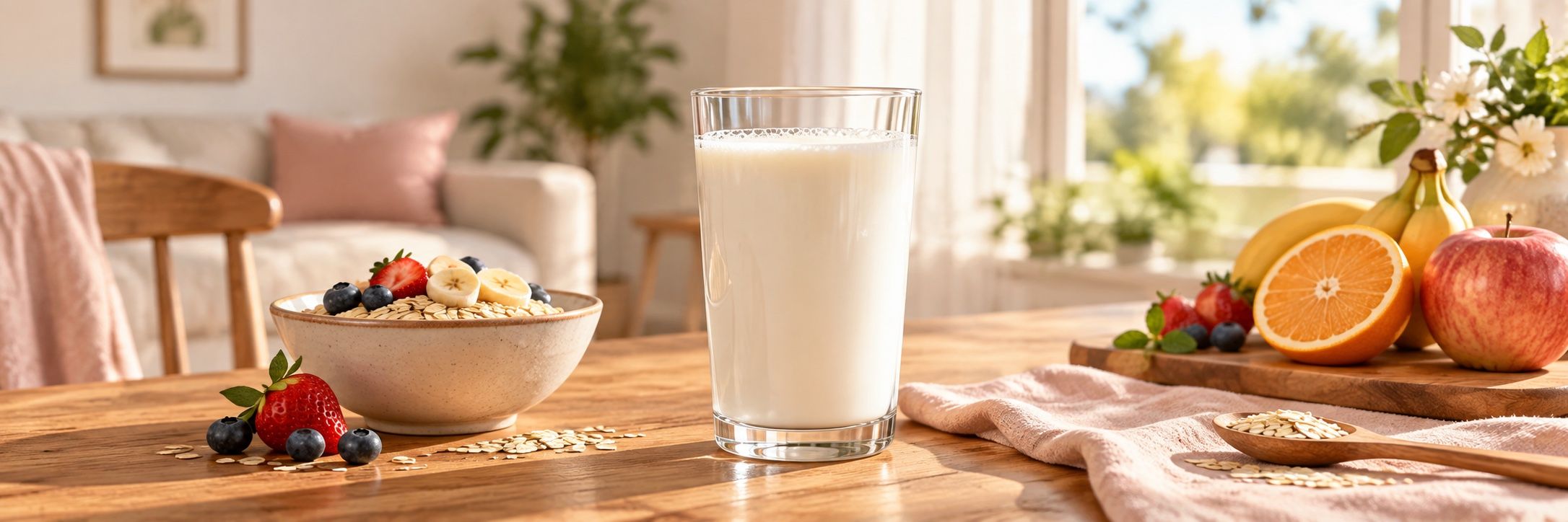 Sữa Ensure trong bữa sáng ấm áp